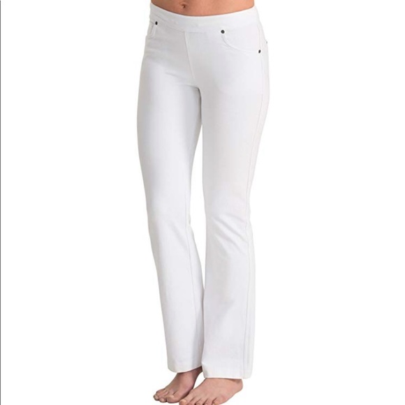 PajamaJeans Denim - PajamaJeans Bootcut StretchKnit, White, M / 8-10